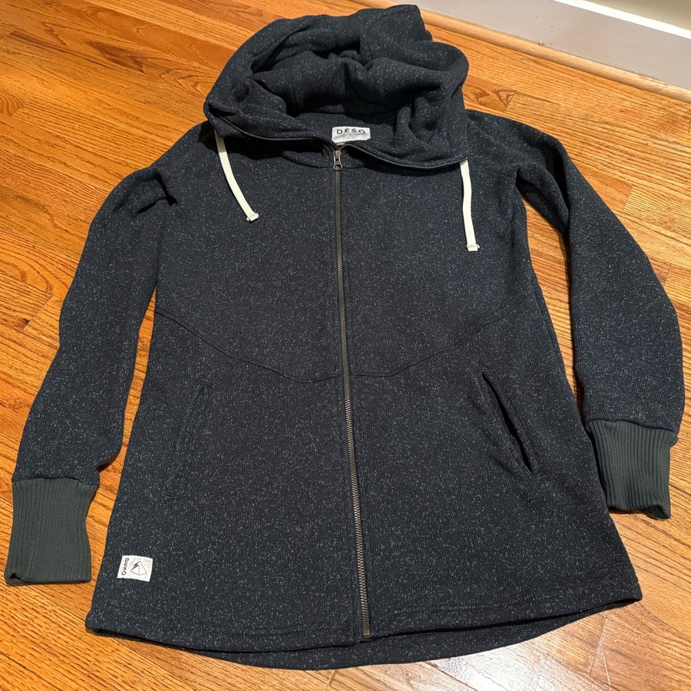 Deso Supply Wanderer Charcoal Zip-Up Hoodie
